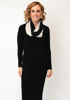 Naya Plain Looped Scarf, Black