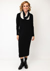 Naya Plain Looped Scarf, Black