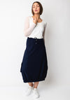 Naya Drawstring Waist Cargo Skirt, Navy
