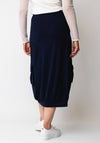 Naya Drawstring Waist Cargo Skirt, Navy