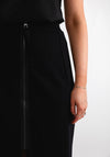 Naya Zip Front A-Line Skirt, Black