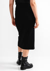 Naya Zip Front A-Line Skirt, Black