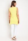 Naya Sleeveless Jersey Asymmetric Hem Top, Kiwi