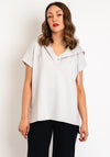 Naya Hooded Short Sleeve Top, Sand