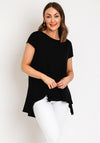 Naya Wrap Back Jersey Top, Black
