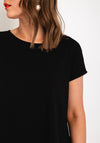 Naya Wrap Back Jersey Top, Black
