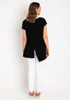Naya Wrap Back Jersey Top, Black