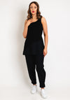 Naya Jersey Panel Hem Tank Top, Black