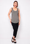 Naya Scoop Neck Basic Cami, Khaki Green