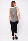 Naya Scoop Neck Basic Cami, Khaki Green