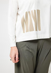 Naya Abstract Print Top, Cream and Beige