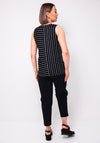 Naya Striped Sleeveless Top, Black and White
