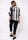Naya Tie Dye Striped Top, Black