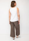 Naya Scoop Neck Sleeveless Top, White