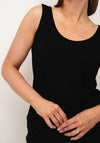 Naya Scoop Neck Sleeveless Top, Black