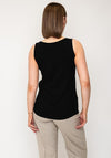 Naya Scoop Neck Sleeveless Top, Black