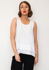 Naya Raw Hem Vent Panel Top, White