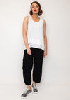 Naya Raw Hem Vent Panel Top, White