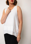 Naya Raw Hem Vent Panel Top, White