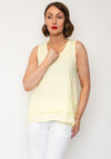 Naya Raw Hem Vent Panel Top, Lemon Yellow