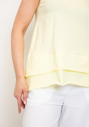 Naya Raw Hem Vent Panel Top, Lemon Yellow