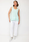 Naya Raw Hem Vent Panel Top, Green