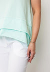Naya Raw Hem Vent Panel Top, Green