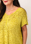 Naya Waffle Effect Knitted Top, Green