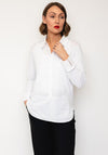 Naya Contrast Jersey Panel Shirt, White