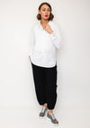 Naya Contrast Jersey Panel Shirt, White