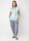 Naya Spray Painted Hooded Top, Mint Green