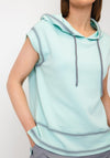 Naya Spray Painted Hooded Top, Mint Green