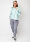 Naya Star Printed Hoodie, Mint Green