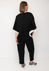Naya Pleated Satin Bolero Jacket, Black