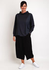 Naya Drawstring Hem Jersey Mix Top, Anthracite