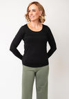 Naya Jersey Basic Long Sleeve Top, Black