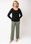 Naya Jersey Basic Long Sleeve Top, Black