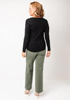 Naya Jersey Basic Long Sleeve Top, Black