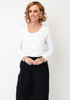 Naya Basic Long Sleeve Top, White