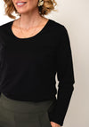 Naya Basic Long Sleeve Top, Black