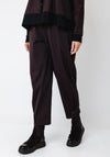 Naya Cropped Length Wide Leg Cuff Trousers, Brown