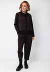 Naya Long Sleeve with Trim Detail Shirt, Brown