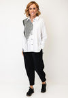 Naya Stripe Detail Button Up Blouse, White Multi