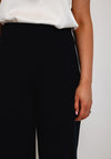 Naya Wide Leg Crop Trouser, Navy