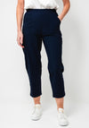 Naya Slim Leg Relaxed Trousers, Navy