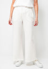 Naya Crinkle Wide Leg Trousers, Cream