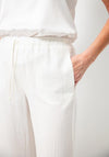 Naya Crinkle Wide Leg Trousers, Cream