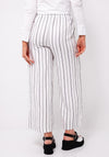 Naya Striped Wide Leg Trousers, White and Black