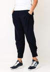 Naya Cuffed Leg Pull on Trousers, Navy