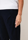 Naya Cuffed Leg Pull on Trousers, Navy